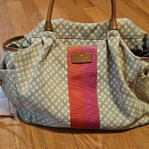 Kate Spade Cream and Pink Diaper Bag Elegant Design